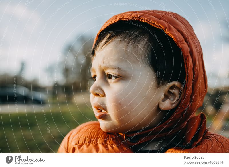 Portrait of cute boy Cute Boy (child) Child childhood Infancy Colour photo Caucasian Toddler Human being Joy Authentic Exterior shot Day Lifestyle