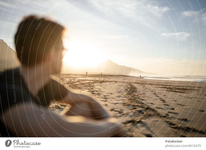 #A0# Watching Light III Cofete Fuerteventura Canaries Canary Islands coast coastline Beach Beach life To enjoy Sunset Nature Tourism Landscape Vacation & Travel