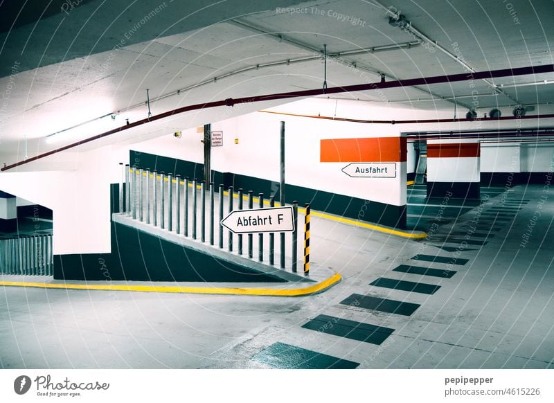 underground car park Underground garage underground car park entrance Parking garage Parking lot Garage Concrete Parking level Wall (building) parking garage