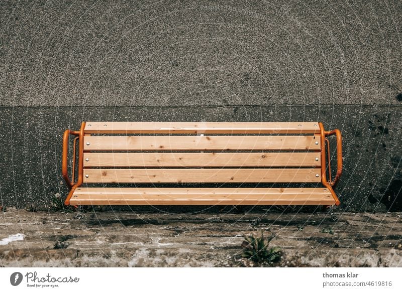 Bench from above bench Yellow Street Sit Garden bench Wall (barrier)