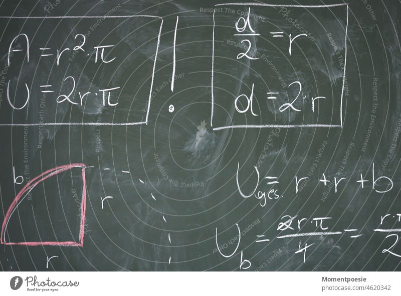 Mathematics - example on the blackboard exam nerves test Examinations and Tests calculate Interpretation Physics University & College student Digits and numbers