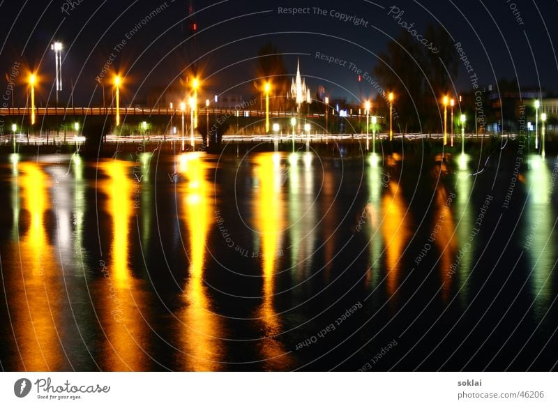 Thailand Surrathani River at night Night Altar South Asia Port City Dark Physics Long exposure Exterior shot surrathani Light Bridge southeastasia Ko Tao