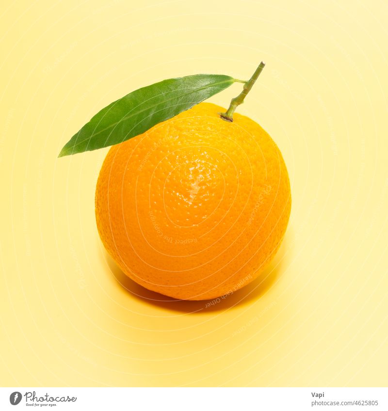 Orange citrus with green leaf orange fruit tangerine yellow isolated fresh food nature healthy tropical sweet juice peel organic diet ripe skin tasty background