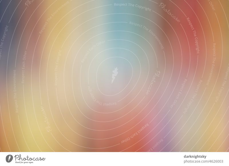 Bright colorful gradient with rectangular shape, color areas of cyan, red, yellow, purple, brown, beige and blue, pastel shades with light center and darker corners