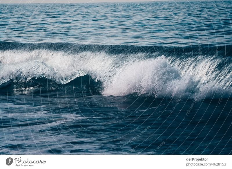 Strong swell after a storm in the Azores X Central perspective Deep depth of field Sunlight Reflection Contrast Shadow Copy Space middle Copy Space bottom