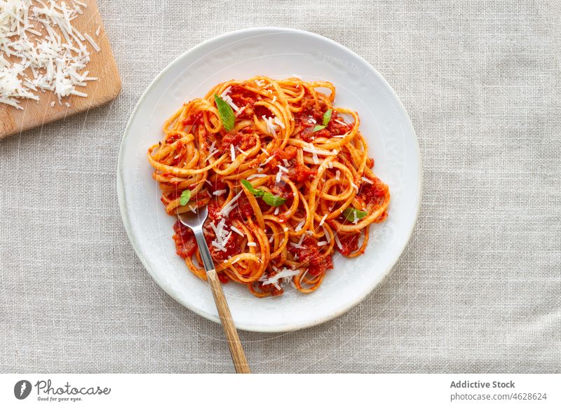 Delicious Bolognese pasta served on plate bolognese sauce food spaghetti delicious eat cuisine meal basil culinary recipe kitchen natural homemade tasty cook