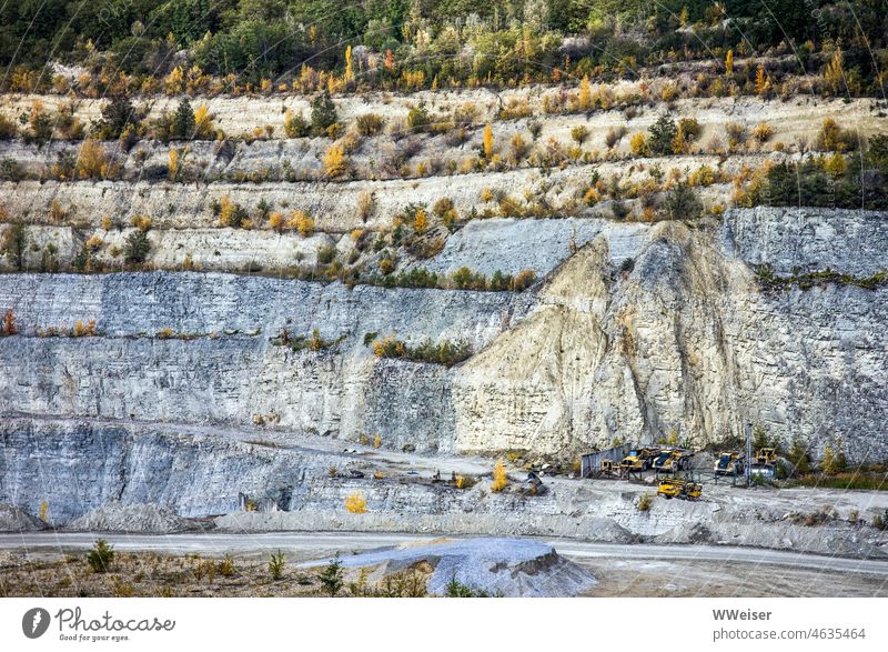 Open pit mining: Limestone is mined here limestone quarry open pit mining Blow up History of the shell limestone Museum labour Materials handling Burn Drill