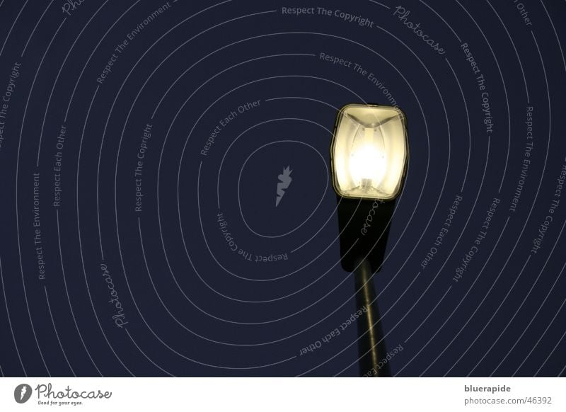 Under the light Street lighting Light Night Dark Steel Iron Lamp Electric bulb Stand Yellow Black Left Perspective