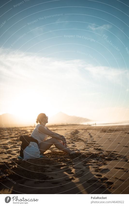 #A0# Fill up with sun Woman Beach Beach dune Walk on the beach Flotsam and jetsam Beach life Observe Idyll Peaceful peaceful atmosphere pretty Beautiful weather