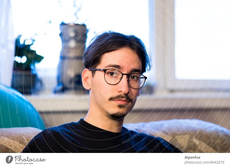 young male Young man Masculine Adults Man portrait Face Shallow depth of field Human being 18 - 30 years Colour photo Day pretty Cool (slang) Facial hair