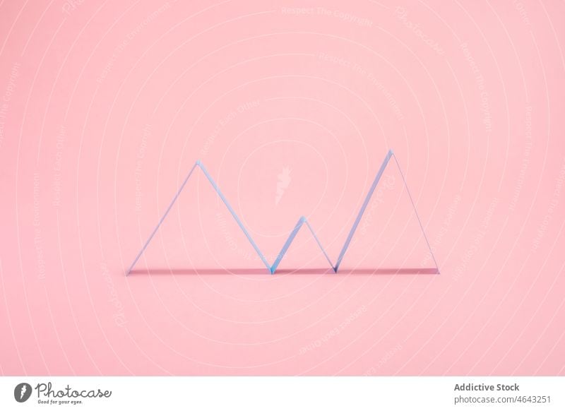 Zig Zags patterns on pink background zig zag concept geometry abstract chart graph tendency triangle graphic pyramid scheme shape design studio creative modern