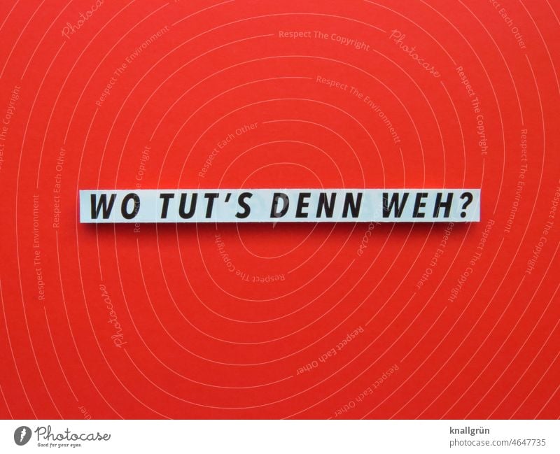 Where does it hurt? Pain Ask Healthy Illness Health care Hurt Compassion Colour photo turn towards Considerate Medical treatment Help Question mark