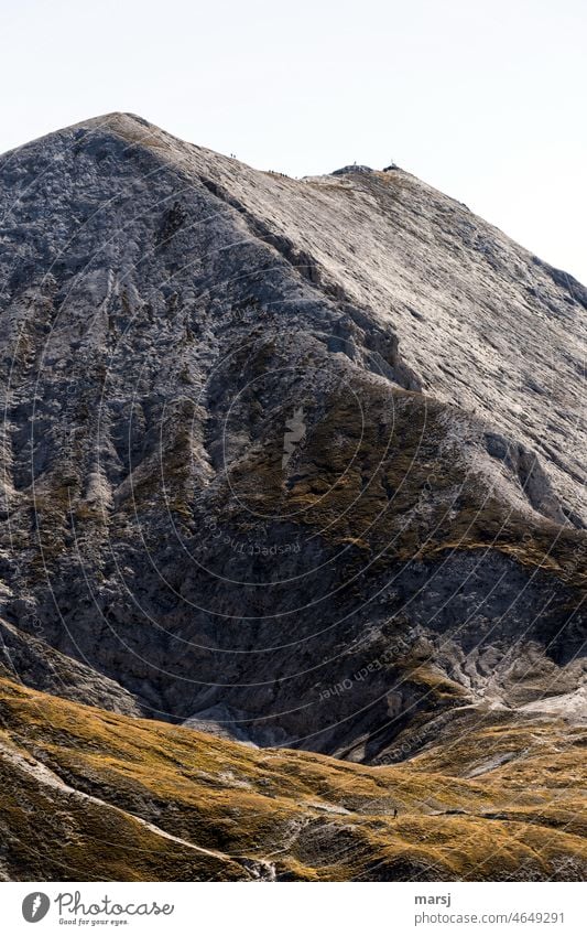 Mountain time. Scarce section with the Lungau lime peak Lungau Limestone Peak Austria hiking time Trip hike Chalk alps Freedom Point Steep Vacation & Travel