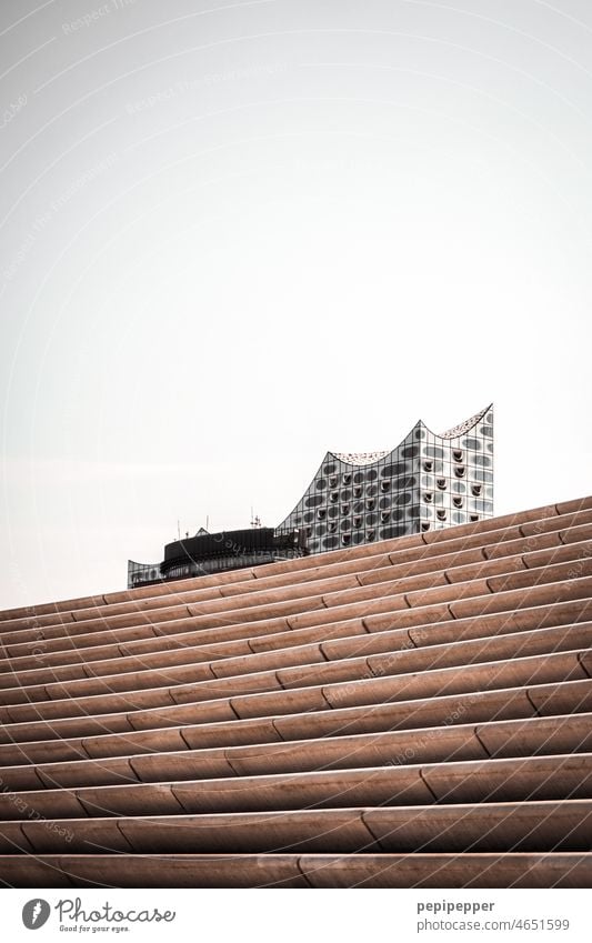 Elbphilharmonie Hamburg Elbe Philharmonic Hall Harbour Landmark Tourist Attraction Port City Reflection Maritime Manmade structures Exceptional Architecture