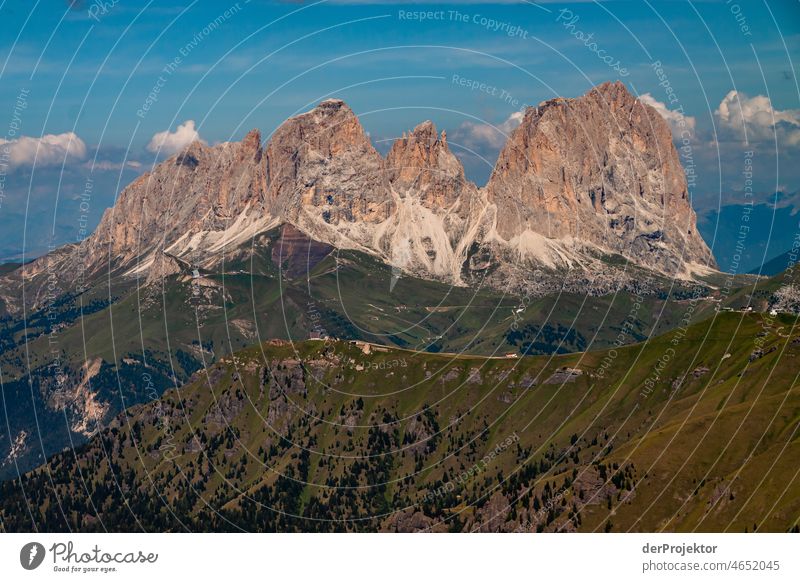 Rock walls in the sun in the mountains of South Tyrol II Panorama (View) Central perspective Deep depth of field Silhouette Contrast Light (Natural Phenomenon)