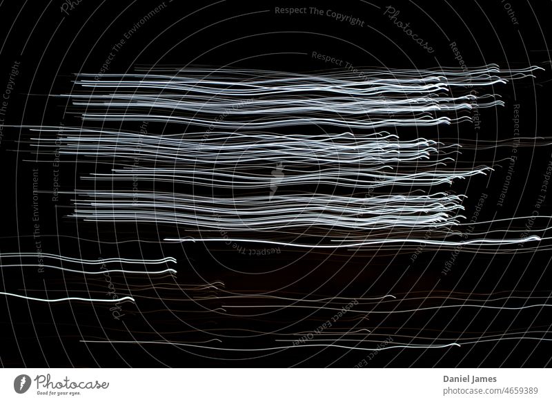 Jagged Light Abstract Dark white lines Pattern Black Minimalistic Movement light trails Line Stripe wobbly