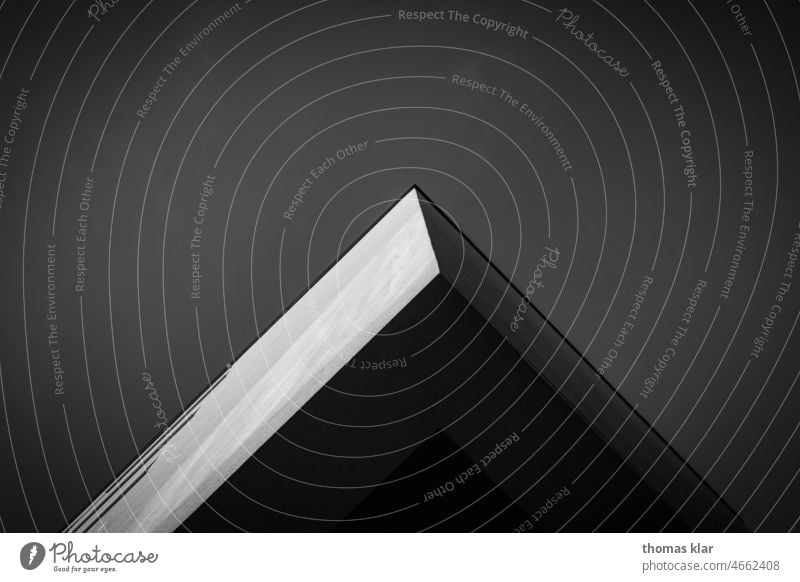 Architecture in black and white Modern architecture Manmade structures House (Residential Structure) Exterior shot Building Facade Sky Structures and shapes