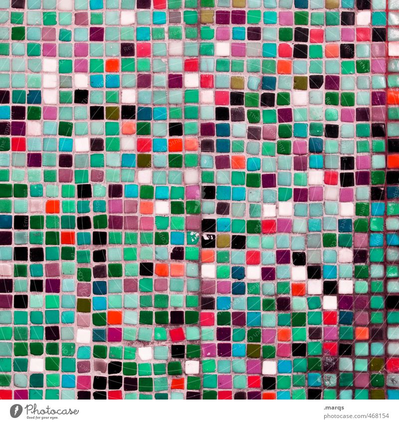 676 Lifestyle Elegant Style Design Art Wall (barrier) Wall (building) Mosaic Tile Line Simple Uniqueness Beautiful Many Multicoloured Colour Arrangement