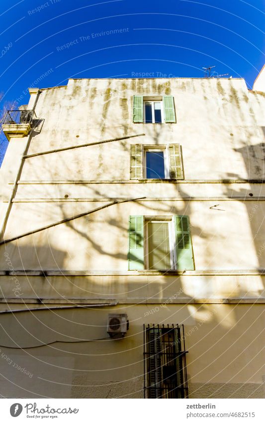 Marseille / facade with windows and air conditioning Old Old town Architecture holidays France Historic downtown Medieval times Mediterranean sea Provence