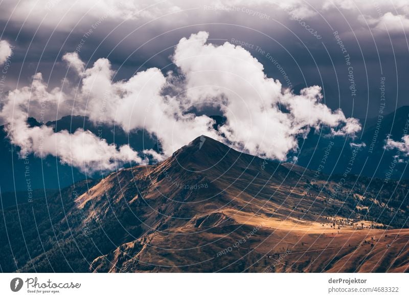 Fog in the mountains of the Dolomites IV Experiencing nature Willpower Passion Vacation & Travel Tourism Movement Central perspective Long shot Panorama (View)