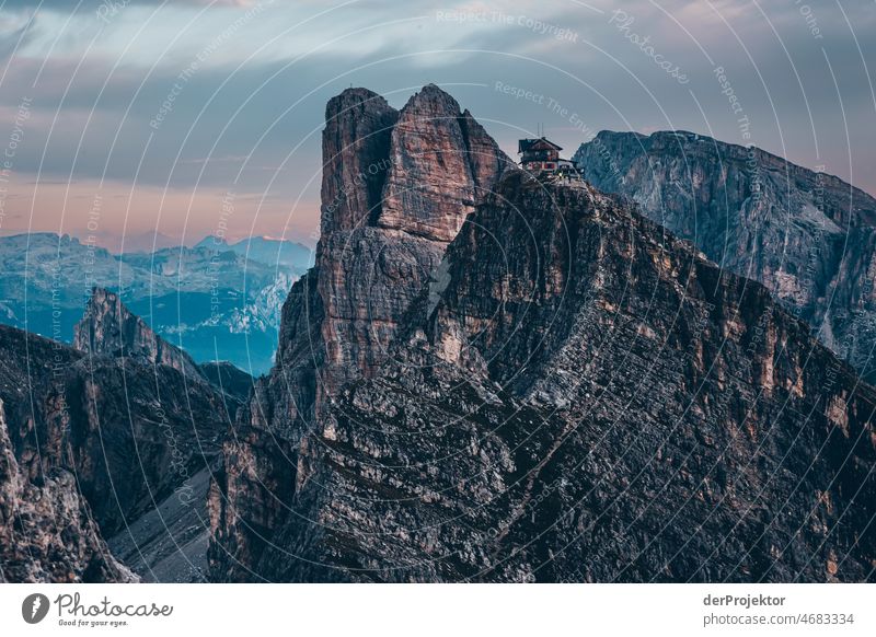 Hut, Rifugio Nuvolau on top of a mountain in the Dolomites Experiencing nature Willpower Passion Vacation & Travel Tourism Movement Central perspective