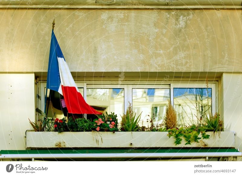 Marseille / Tricolore in front of private building Old Old town Architecture holidays France Historic downtown Medieval times Mediterranean sea Provence voyage