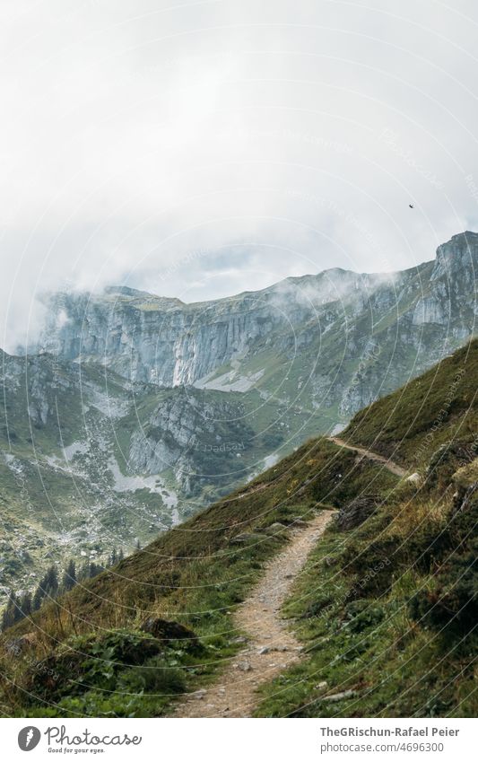 Hiking trail in the Alps hiking trail Bergen Mountain Rock Nature Landscape Exterior shot Tourism