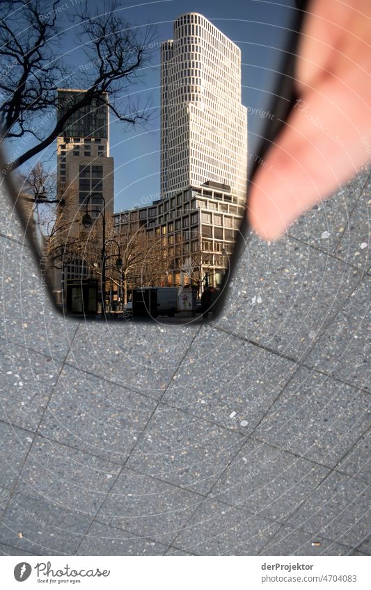 Skyscraper in the reflection of a smartphone in Berlin IV Berlin center Vacation & Travel Beautiful weather Tourism City trip Freedom Sightseeing Adventure