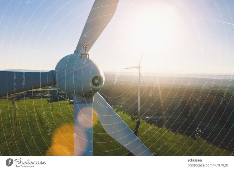 Windmill in rural german landscape turbine alternative windmill blue electric technology electricity energy environment environmental field generator green