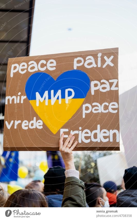 Peace demo Ukraine peace demo War Freedom Solidarity Hope Ukraine war Peace Wish Humanity