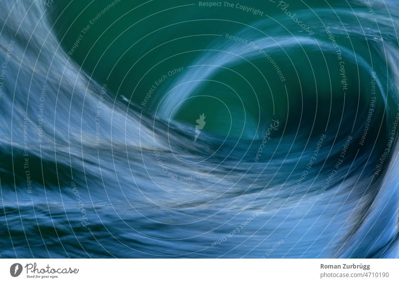 In the wake of time water vortex whirlpools wave Water Suction Dynamics Force depth Movement motion blur Nature Force of nature floodplain Exterior shot