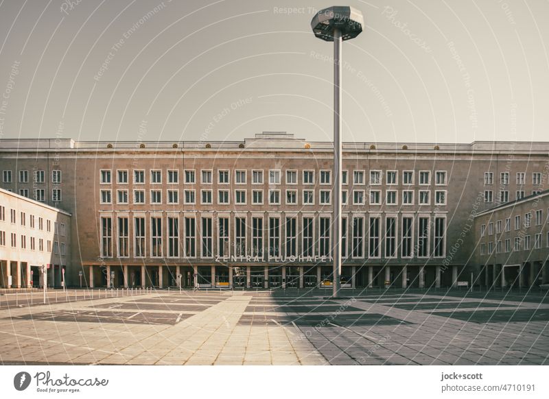 Central airport II Airport Airport Berlin-Tempelhof Facade Architecture Historic Characters Entrance Portal Capital city Tempelhof Airport Berlin Building