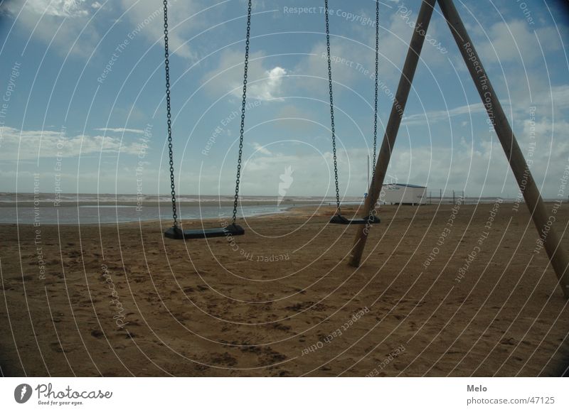 beach swing Swing Beach Ocean Southern France Sand