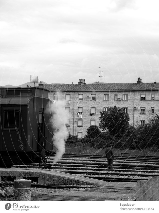 Wagon, Nova Gorica railroad, Slovenia track train man worker conductor station stationary transport means wagon slovenia