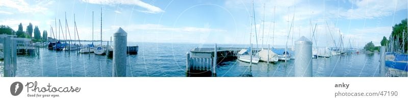 lake view Lake Watercraft Sailing Sailboat Vacation & Travel Panorama (View) Lake Constance pano Far-off places qtvr Large Panorama (Format)