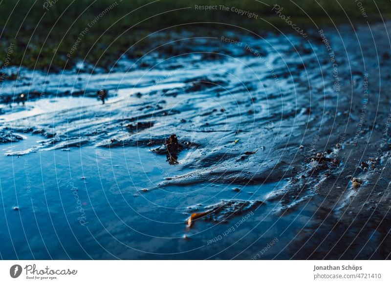 dark blue mud at dusk Mud Ground Woodground Wet Water bank Dark Blue Black somber Cold Dusk Evening at night Close-up Night Deserted Nature Exterior shot