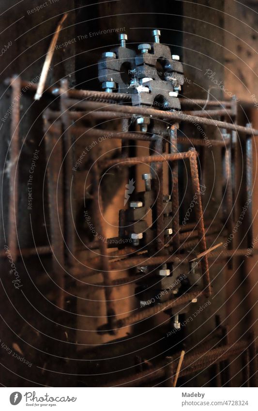 Tools and rusty wire in a workshop in the barn of an old farm in Rudersau near Rottenbuch in the Pfaffenwinkel district of Weilheim-Schongau in Upper Bavaria