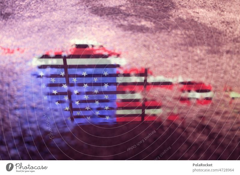 #A0# USA flag reflection in a cap Reflection Americas American American Cuisine American culture New York City Red Blue Manhattan Tourism Landmark