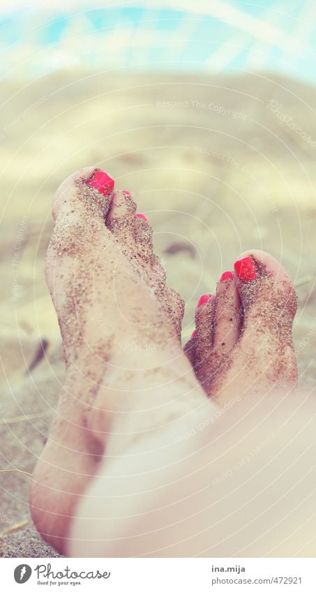 Sand on the feet II Pedicure Wellness Harmonious Well-being Contentment Relaxation Calm Vacation & Travel Adventure Far-off places Freedom Summer