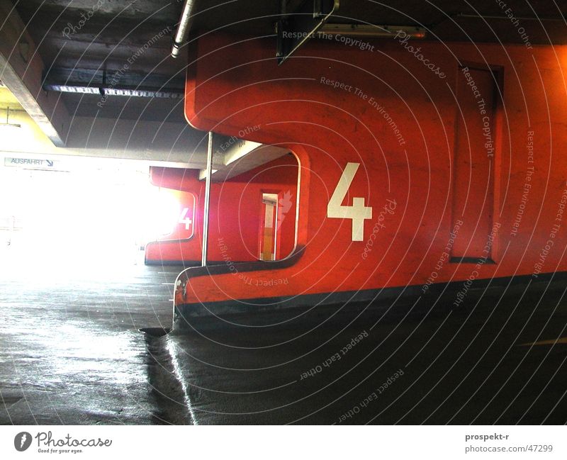 Four bright Parking garage 4 Story Bright Dark Contrast Motor vehicle Road traffic Car