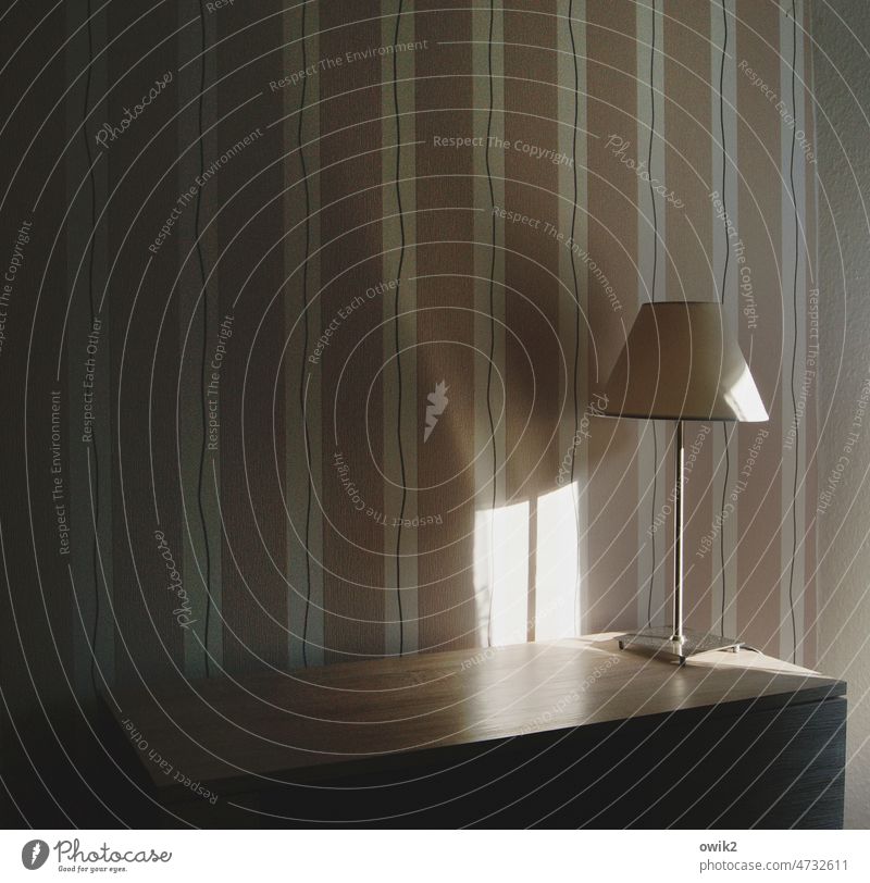 Remain Living or residing Wall (building) Corner of the room Dark Wallpaper Interior shot Pattern Evening Light (Natural Phenomenon) Shadow Low-key Long shot