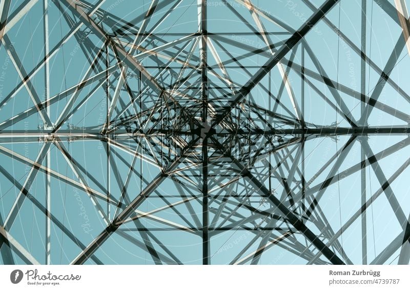 High voltage architecture high voltage Pole Electricity Energy High voltage power line Electricity pylon Energy industry transmission line Power transmission