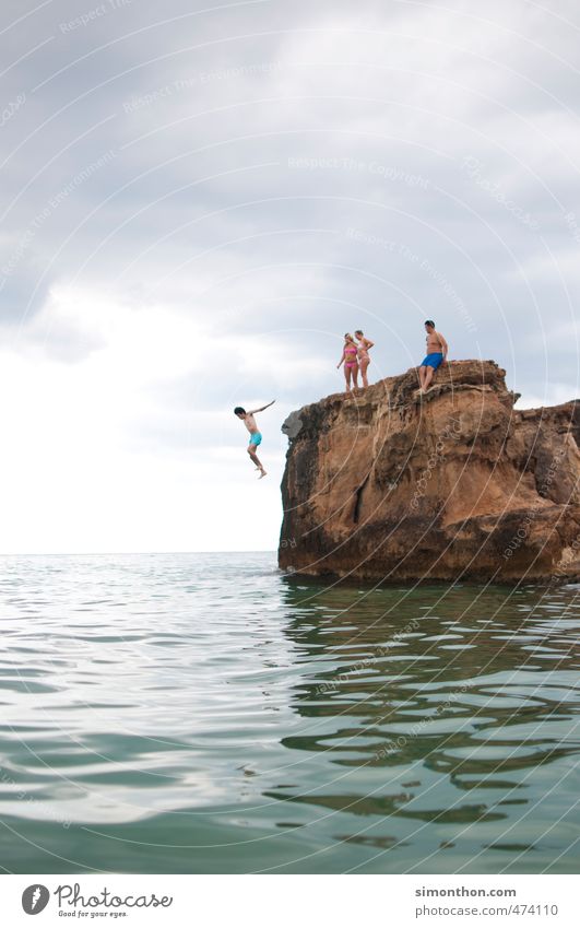 jump Vacation & Travel Tourism Trip Adventure Far-off places Freedom Summer Summer vacation Sun Ocean Island Waves Concentrate Life Joie de vivre (Vitality)