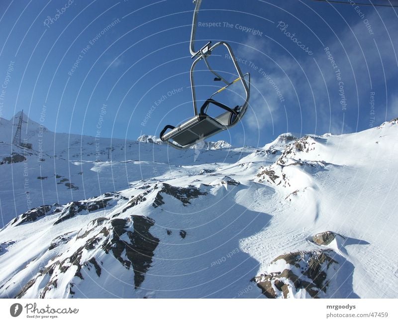 chair lift Europe Exterior shot Snow Elevator Armchair Beautiful fun