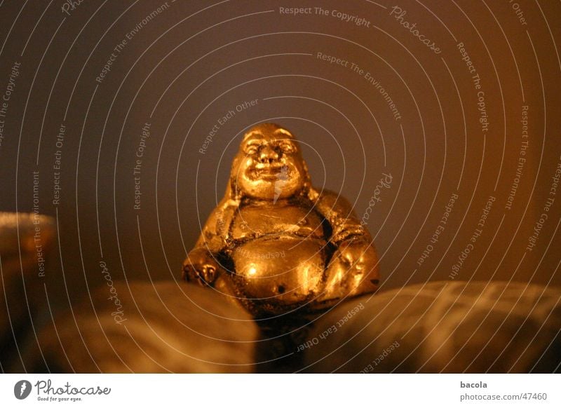 Buddha Happiness Fat Funny Gold Grinning Stomach