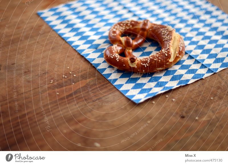 Oktoberfest Food Dough Baked goods Nutrition Eating Lunch Buffet Brunch Fast food Feasts & Celebrations Delicious Pretzel Bavarian Blue-white Salty Beer tent