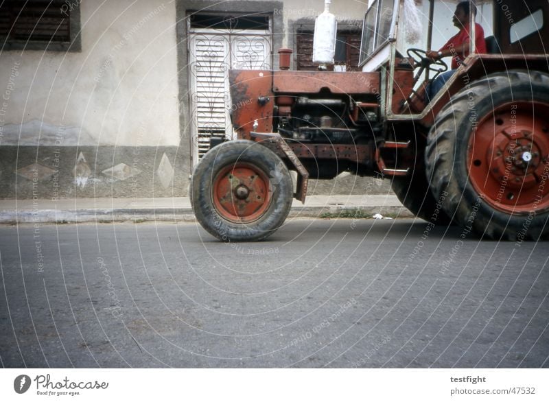 cuba Cuba Tractor Havana Town Street