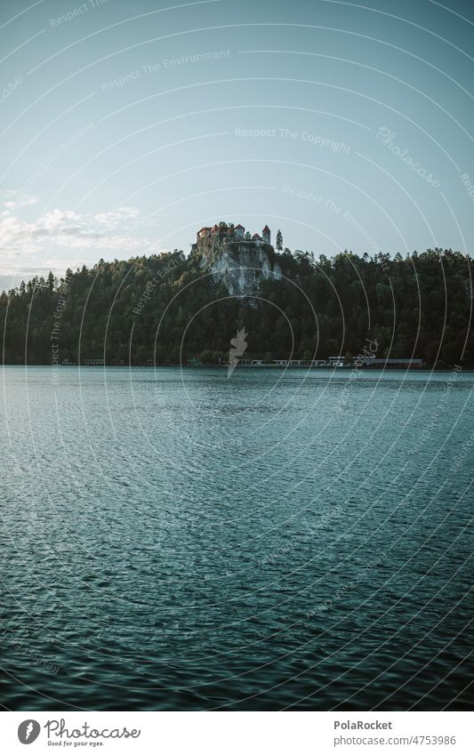 #A0# Lake and so Lake Bled Lakeside Sky Forest Slovenia