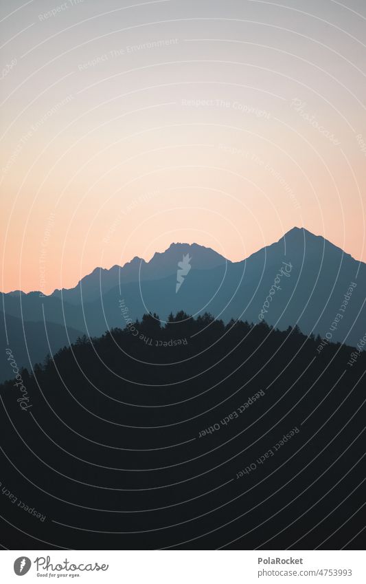 #A0# Light in the mountains Mountain Slope Mountain range Mountain ridge Mountaineering Moody Morning Dawn Morning fog in the morning morning light morning mood