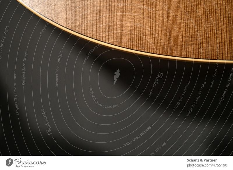 Lower edge of guitar body in front of gray wall Guitar Gray Wood structure Wood grain Texture of wood tool Structures and shapes Abstract Line Arch surface